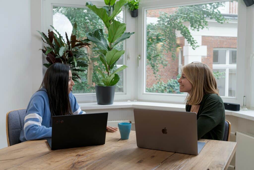 talent manager discussing with talent